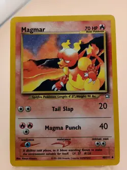 Magmar 40/111 Pokemon Neo Genesis Unlimited Vintage Uncommon Nintendo Card MP - Image 1