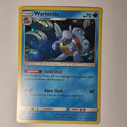 2019 Pokemon WARTORTLE Unbroken Bonds COSMOS HOLO Sun & Moon Set Card 34/214 NM - Image 1