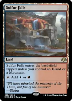 MTG Sulfur Falls - Foil, Dominaria Remastered, Lightly Played, English - Image 1