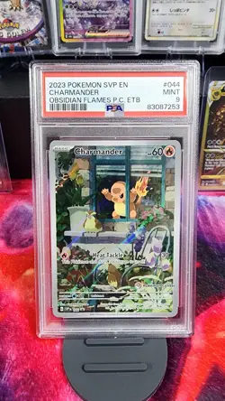 2023 POKEMON SVP OBSIDIAN FLAMES POKEMON CENTER ETB PROMO #044 CHARMANDER PSA 9 - Image 1