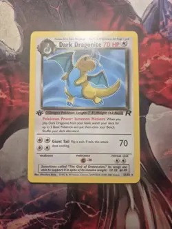 Pokemon Dark Dragonite 22/82 Team Rocket First Edition Non Holo LP - Image 1
