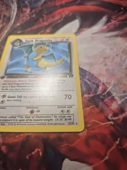 Pokemon Dark Dragonite 22/82 Team Rocket First Edition Non Holo LP - Image 4