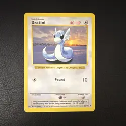 Dratini 026/102 Base Set (Shadowless) Uncommon 40 HP Regular Pokemon TCG - Image 1