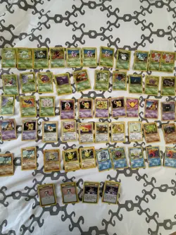 54x Pokemon Base Set Card Lot Vintage 1999 WOTC Commons - Image 1