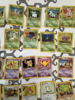 54x Pokemon Base Set Card Lot Vintage 1999 WOTC Commons - Image 5