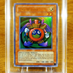 Yu-Gi-OH! Metal Raiders Time Wizard MRD-065 AGS Mint+ 9.5 Holo Ultra Rare 2002 - Image 2