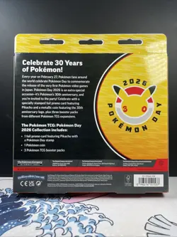 Pikachu Pokemon TCG Pokemon Day 2026 Collection 30th Anniversary Box Sealed - Image 2