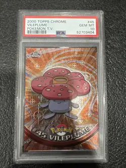 2000 TOPPS CHROME POKEMON T.V. #45 VILEPLUME PSA 10 - Image 1