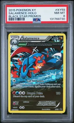 2015 POKEMON XY BLACK STAR PROMOS SALAMENCE #XY59 HOLO PSA 8 NM #131768730 - Image 1