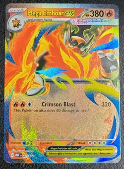 Mega Emboar ex 035 Me: Mega Evolution Promo Holo Pokemon - Image 1