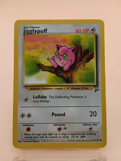 Jigglypuff 77/130 Common Base Set 2 Pokemon Moderately Played - Image 1