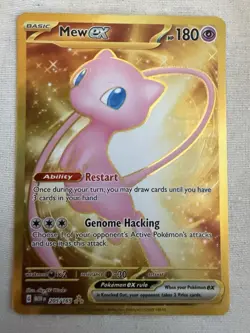 Pokemon Gold Mew EX 205/165 Scarlet & Violet 151 - Image 1