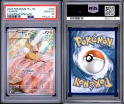2025 POKEMON ME PHANTASMAL FLAMES PSA 10 YAMPER ILLUSTRATION RARE 099 - Image 2