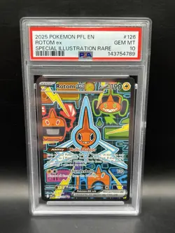 2025 Pokemon Phantasmal Flames #126 Full Art Rotom ex SIR PSA 10 Gem Mint - Image 1