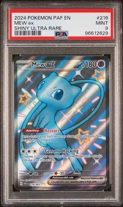 PSA 9 - 2024 Pokemon Paldean Fates Mew ex 216 - Shiny Ultra Rare - Image 1