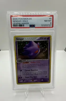 Pokemon Gengar 5/92 Legend Maker 2006 Holo PSA 8 - Image 1