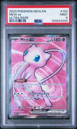2023 POKEMON MEW EN-151 ULTRA RARE #193 MEW EX PSA 9 - Image 1