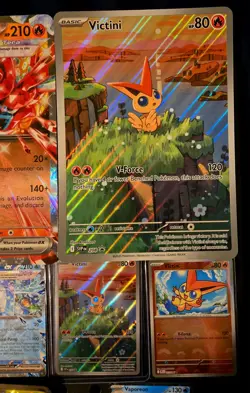 POKEMON TCG LOT OF 5 JUMBO 15 REGULAR PROMOS - VICTINI FULL, CHARIZARD AND MORE - Image 2