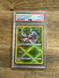 GRADED PSA 10 2022 Pokemon SWSH Radiant Tsareena Silver Tempest #016 - Image 1