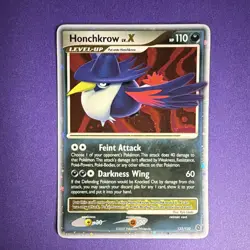 Pokemon TCG Honchkrow LV.X 132/132 Secret Wonders Holo Ultra Rare 110 HP ENG - Image 1