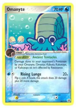 Omanyte - 60/92 - Common LP, English Pokemon EX Legend Maker - Image 1