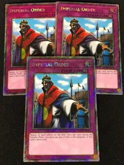 Yugioh Imperial Order RA03-EN106 1st Platinum Secret x3 (NM) - Image 1
