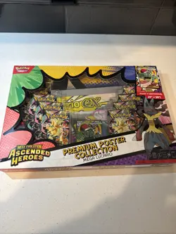 Pokemon TCG Ascended Heroes Mega Lucario ex Premium Poster Collection Box - Image 1