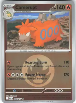 CAMERUPT (ENERGY SYMBOL PATTERN) 028/217 - POKEMON ASCENDED HEROES - NM UNCOMMON - Image 1
