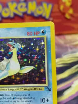 Pokemon TCG Lapras Fossil Holo Unlimited Rare Card 10/62 Vintage LP Wotc - Image 4