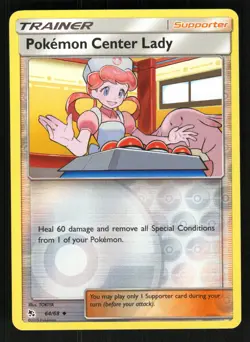 Pokemon Center Lady 64/68 Hidden Fates Uncommon Reverse Holo NM - Image 1