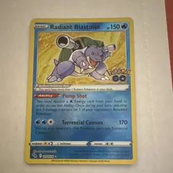The Pokemon Company Radiant Blastoise 018/078 Pokemon GO Radiant Rare Holo Eng - Image 1