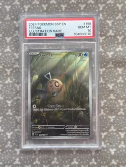 PSA 10 Feebas Sv08 Surging Sparks Illustration Rare Holo 198/191 EN 2024 - Image 1
