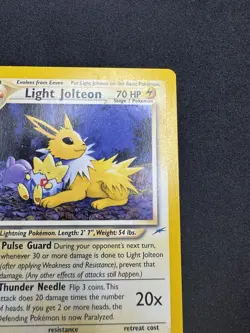 Pokemon TCG Light Jolteon 48/105 Neo Destiny Unlimited Regular Uncommon LP+/NM - Image 5
