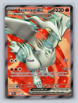 Reshiram ex 158/086 Holo Ultra Rare White Flare Pokemon NM - Image 1