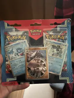 Pokemon Palafin, Garganaci, Baxcalibur 2 Booster Pack Blister Obsidian Flames SV - Image 1