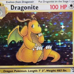 Dragonite 4/62 Fossil Holo LP Pokemon Card Vintage - Image 3