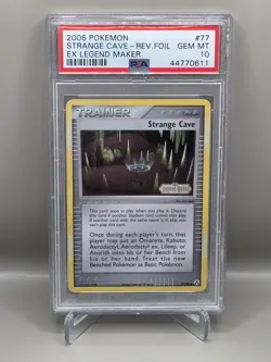 Strange Cave Reverse Foil - PSA 10 POP *8* - Pokemon TCG EX Legend Maker 77/92 - Image 1