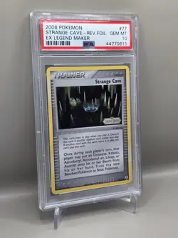 Strange Cave Reverse Foil - PSA 10 POP *8* - Pokemon TCG EX Legend Maker 77/92 - Image 2