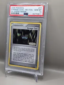 Strange Cave Reverse Foil - PSA 10 POP *8* - Pokemon TCG EX Legend Maker 77/92 - Image 3