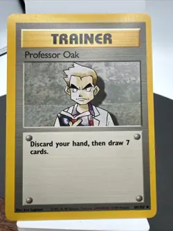 Professor Oak - Trainer - Base Set - Pokemon Card Game TCG - LP - Image 1