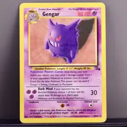 Pokemon Gengar 20/62 Fossil Rare Non Holo MP Vintage WOTC 1999 - Image 1