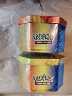 Pokemon collectors tins Raikou&Entei 2007 Secret Wonders expansion. EMPTY - Image 2