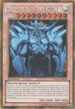 Obelisk the Tormentor 1st Edition Gold Secret Rare Premium Gold PGLD-EN030 LP - Image 1