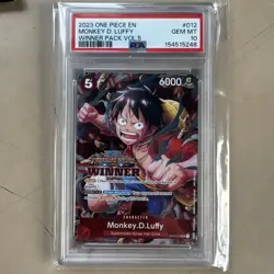 2023 One Piece English Monkey D Luffy Winner Pack Vol.5 Treasure Cruise PSA 10 - Image 1