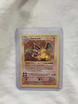 Pokemon TCG Charizard Base Set Holo Shadowless Rare Card 4/102 - Image 1