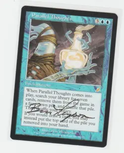 Magic the Gathering ~ Parallel Thoughts ~ M/NM ~ Scourge ~ Signed by Artist - Image 1