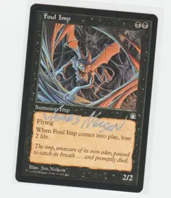 Magic the Gathering ~ Foul Imp ~ M/NM ~ Stronghold ~ Signed by Artist #1 - Image 1