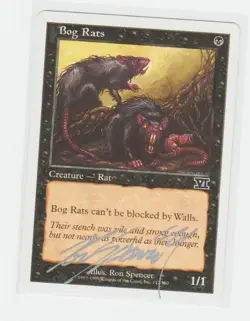Magic the Gathering ~ Bog Rats ~ LP ~ 6th Ed. ~ Signed by Artist #1 - Image 1
