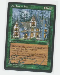 Magic the Gathering ~ An-Havva Inn ~ LP ~ Homelands ~ Signed by Artist #2 - Image 1
