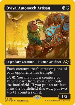 1 x Oviya, Automech Artisan - First-Place Foil - Aetherdrift - Light Play - MTG - Image 1
